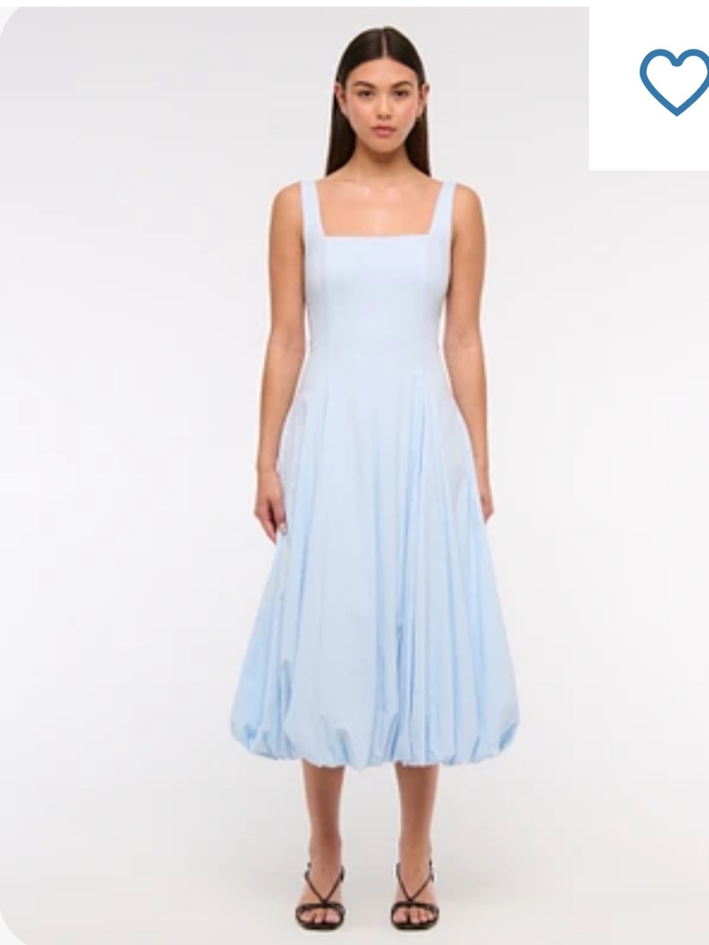 Abercrombie & Fitch Light Blue Mila Bubble Hem Midi Dress XS